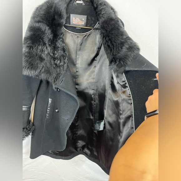 Mackage Wool Fur Winter Jacket Sz M - Picture 11 of 13